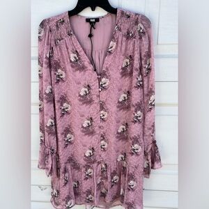 Women's Paige floral shift ruffle hem dress XS